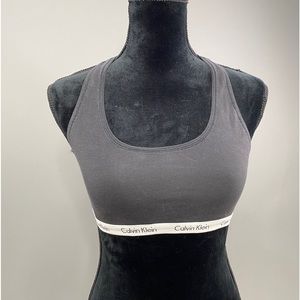Black Cotton Calvin Klein Sports Bra Size M